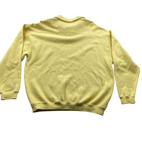 Tommy Bahama Mens Sweater Large Pullover 1/4 Zip Knit Long Sleeve Casual Yellow - Picture 2 of 9